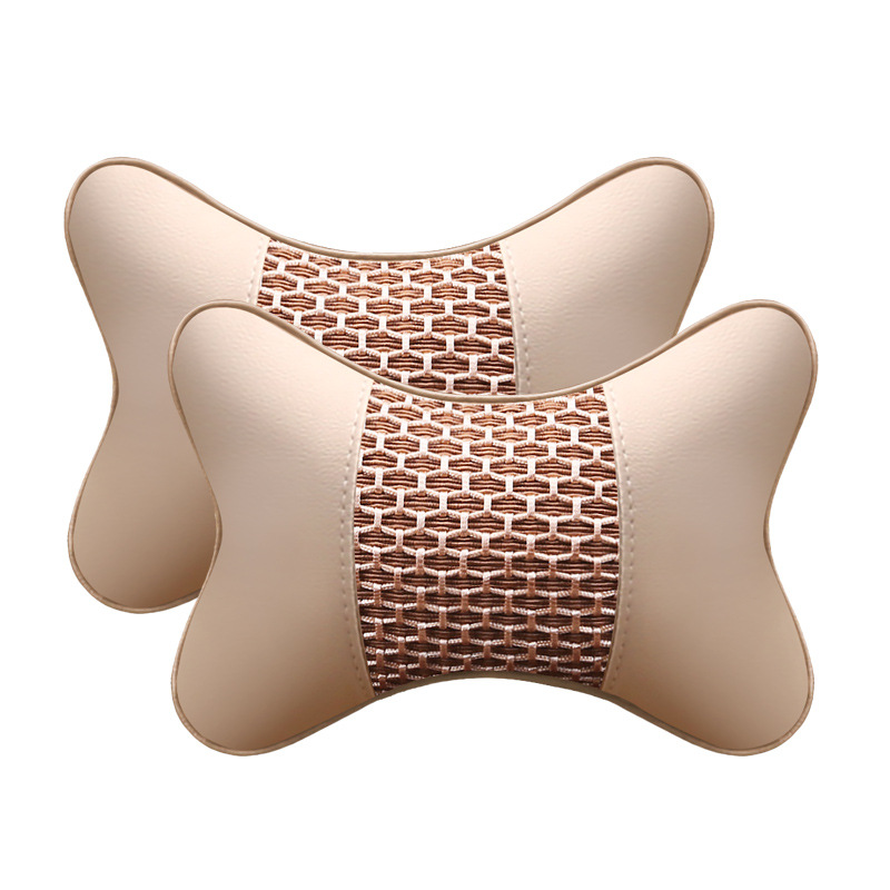 Leather Car Neck Pillow and Headrest
